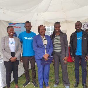 Internship_TF Interns at Tuendelee Consulting at their display tent in Strathmore during WeConnect event 2023_Connecting suppliers with buyers