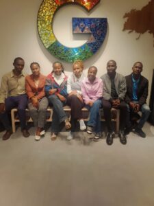 Team TF after a mentorship session by Google