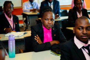 Tuendelee ScholarDommy at induction at her first job after Tuendelee