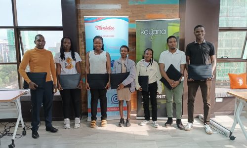 5. Scholarship_Tuendelee scholars receive computers to facilitate their studies (1)